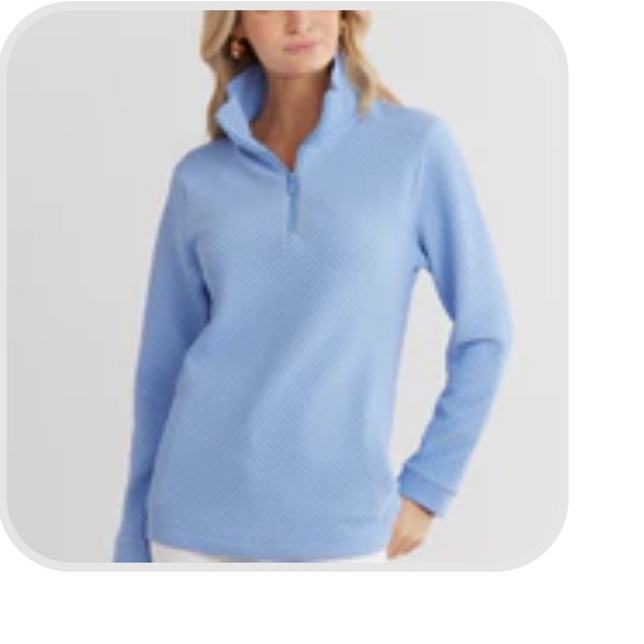 💙Dudley Stephens💙 NWT Pocomo Waffle Pullover in Periwinkle. Size L. BRAND NEW! - Picture 7 of 8